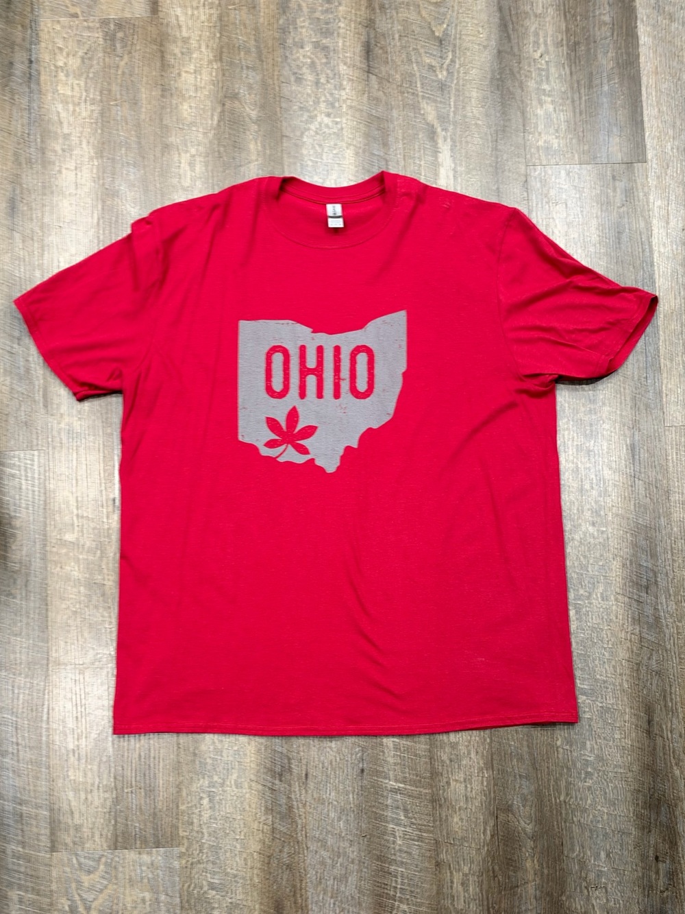 Ohio State Buckeyes Gildan Red Softstyle Crew Neck Short Sleeve Tee